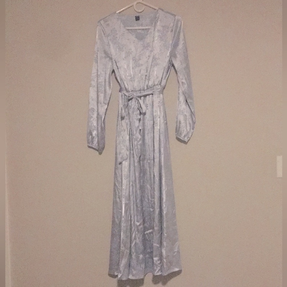 Satin maxi dress/ satin dress/ maxi/ silver